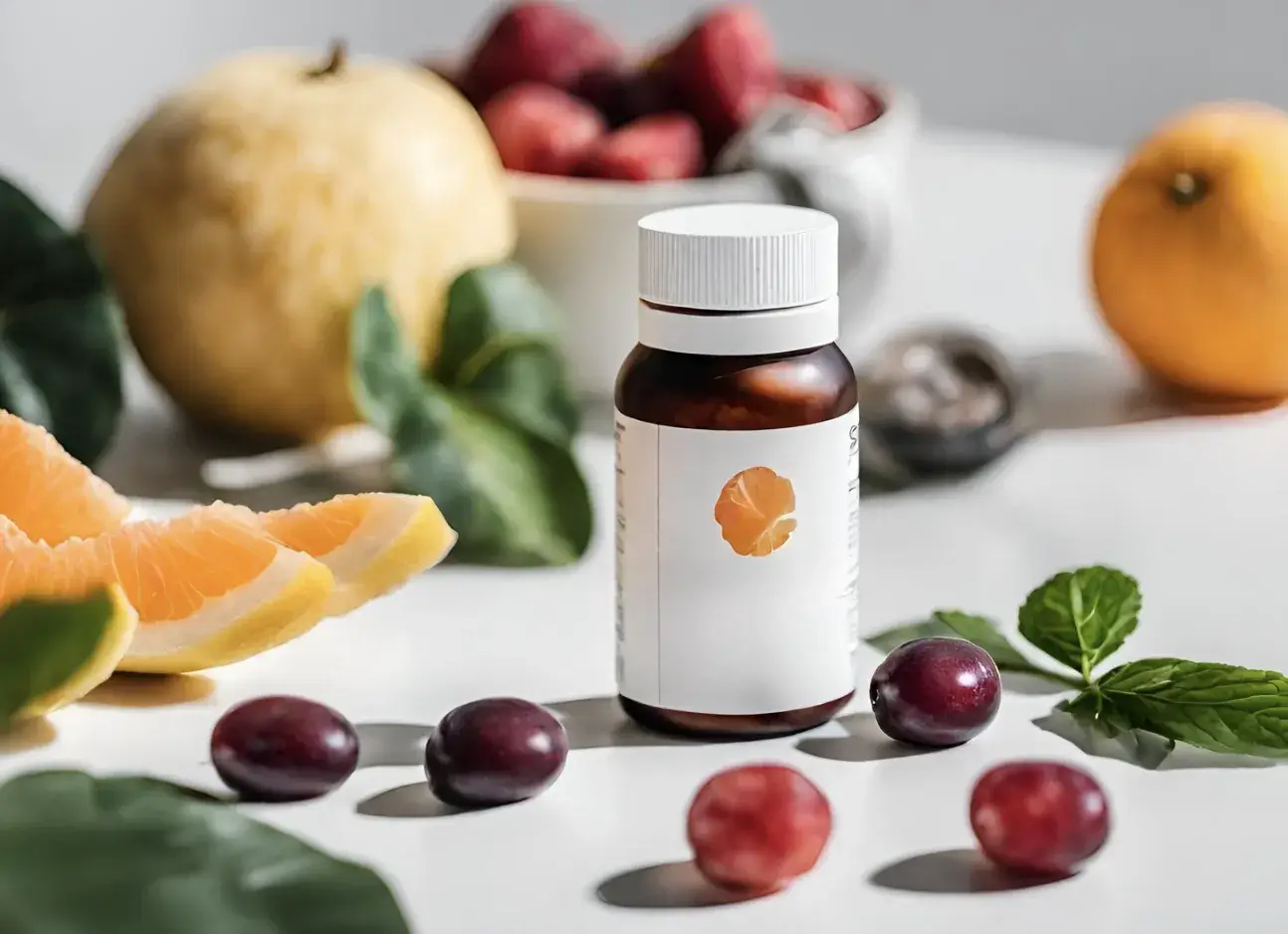 bild på kosttillskottet multivitamin på ett bord.
